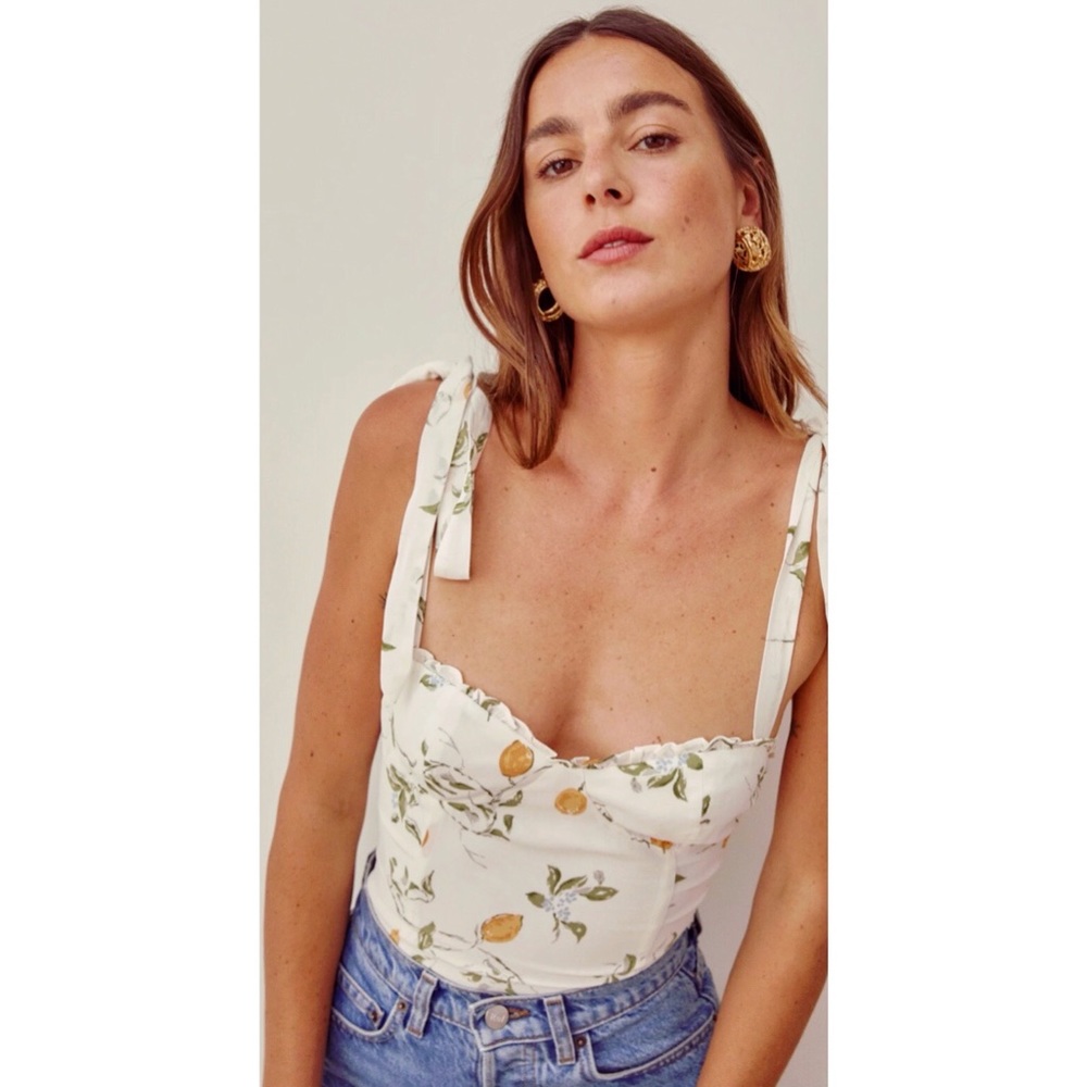 Blanca Top in Citron by Reformation